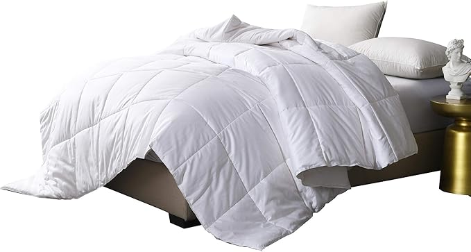 Sustainable 500 Thread Count Cotton Cover All Natural Breathable Hypoallergenic Cotton Comforter , Full/Queen