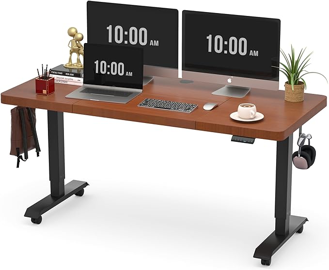 Electric Standing Desk, 55x24 Inches Adjustable Height Desk