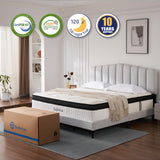 Queen Mattress, 14 Inch Hybrid Mattress Queen, Cool Gel Memory Foam and Heavier