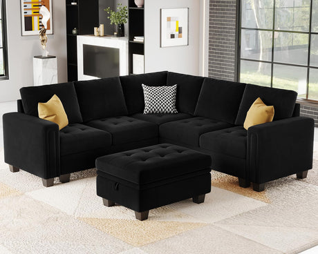 Sectional Sofa Convertible L Shaped Couch with Storage Ottoman Sectional Couch