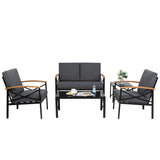 Modern Outdoor Sectional Sofa Set - Patio Seating Group with Waterproof Cushions