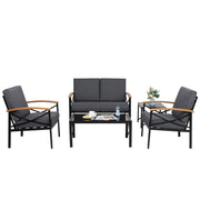 Modern Outdoor Sectional Sofa Set - Patio Seating Group with Waterproof Cushions