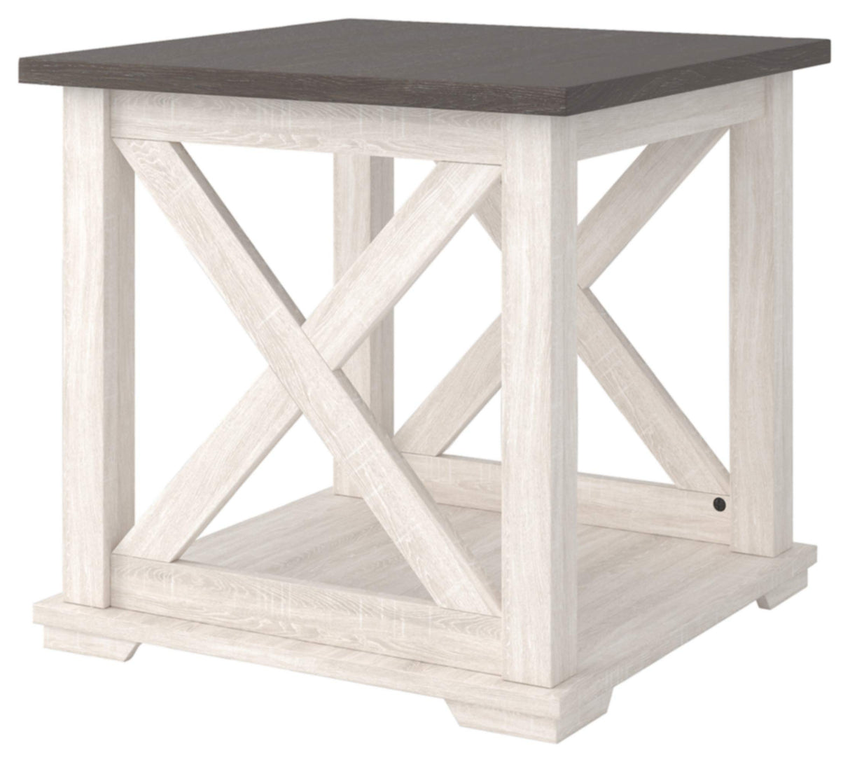 Dorrinson Square Modern Farmhouse End Table, 23"D x 23"W x 22"H