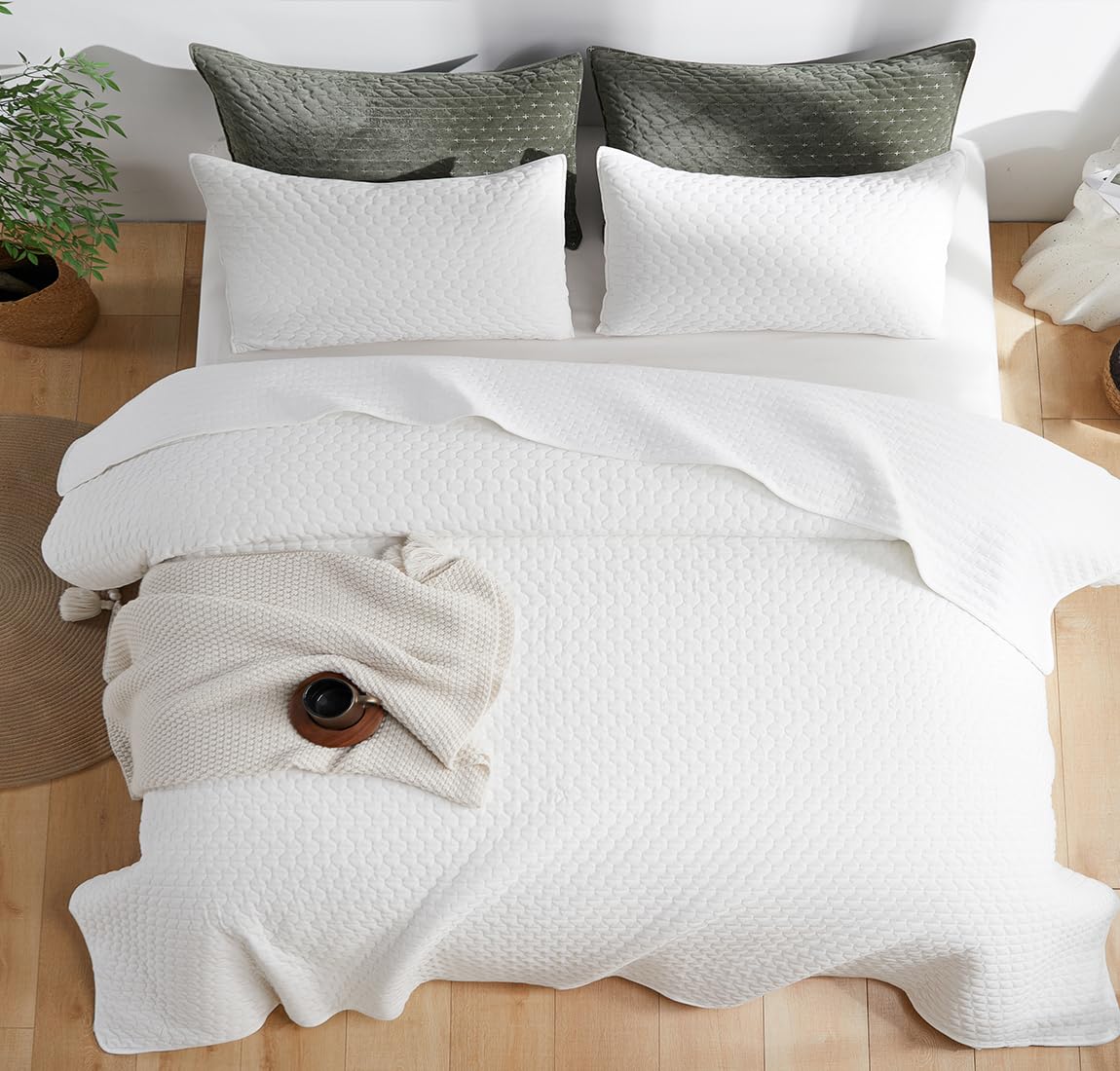 Velvet Quilt Set King Size, Lightweight Velvet Comforter King Set