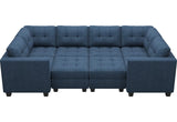 Modular Sectional Sleeper Sofa with Storage Seat Reversible Modular Couch Bed for Living