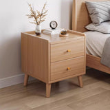 Bedside Table, Small Side Table with Two Drawers