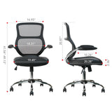 Mid Back Office Chair, Mesh Task Chair with Lumbar Support and Mesh Armrest