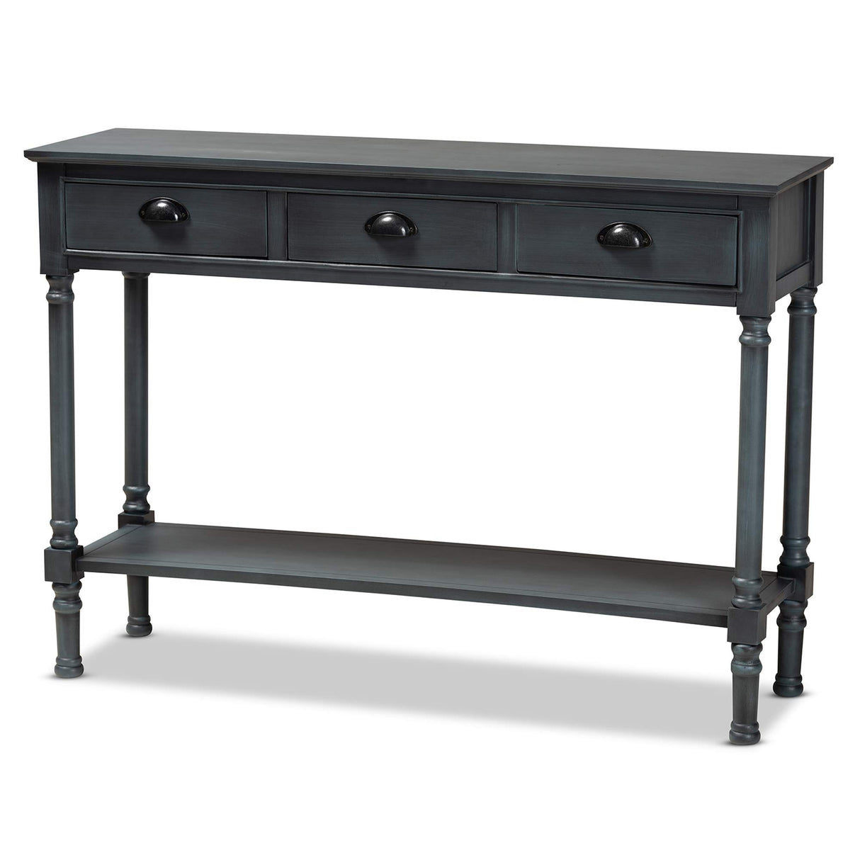 Garvey Console Tables, Dark Blue Gray