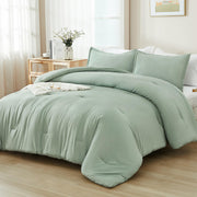 Sage Green California King Comforter Set - 7 Pieces Bed in a Bag Cal King Bedding