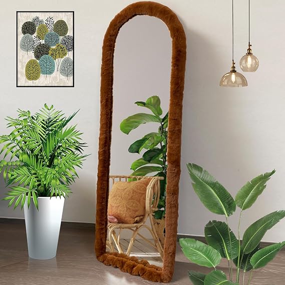 Full Length Mirror Cover Universal Ultra Soft Non-Slip Cover Free Standing Full Body Mirror
