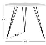 Home Collection Wynton Mid-Century Modern White and Black End Table