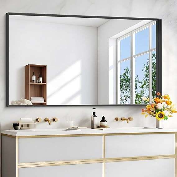 Bathroom Mirror,Black Rectangle Mirror