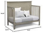 Middleton 4-in-1 Convertible Baby Crib, Textured Limestone