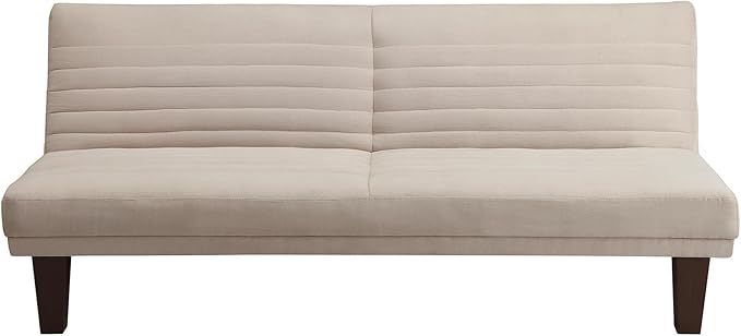 Dillan 69 Inch Futon Sofa Bed, Modern Armless Upholstered Couch Sleeper with Tufted Back and Seat