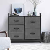 Wide Dresser Storage Tower with Sturdy Steel Frame