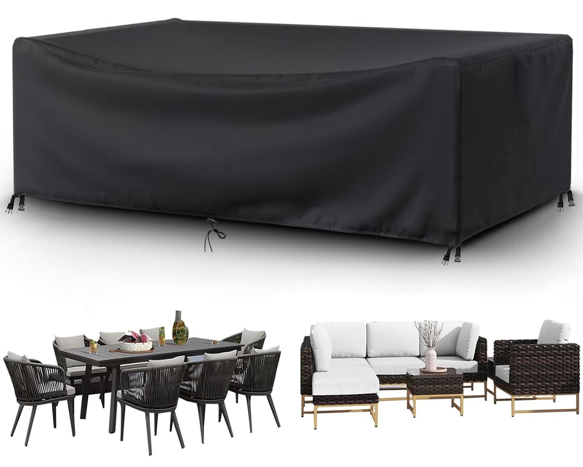 Patio Furniture Covers Outdoor Table Cover Waterproof Rectangular 420D Garden Dining
