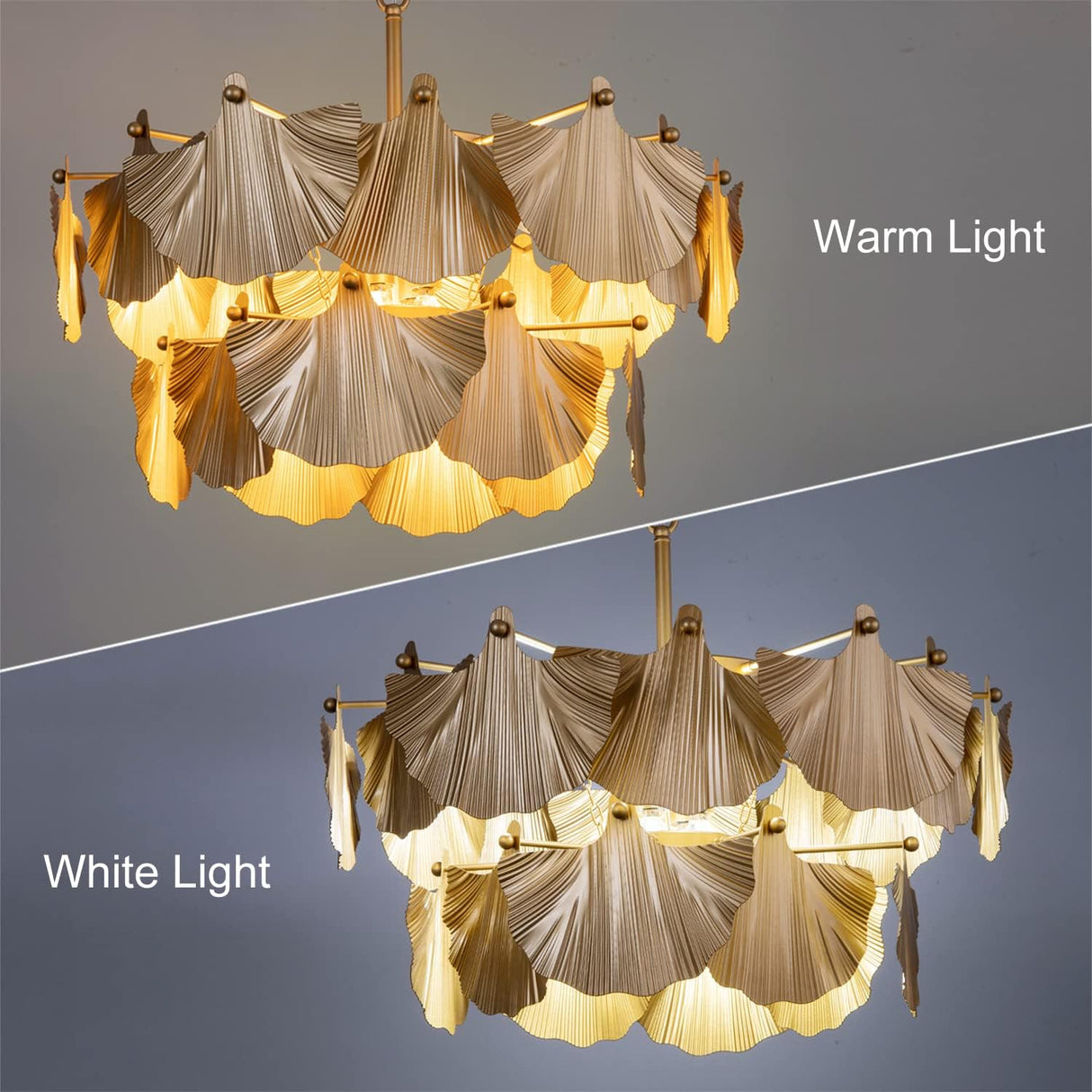 Modern Farmhouse Chandelier, 8 Lights Gold Chandeliers for Dining Room