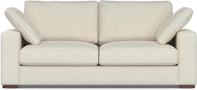Charlie Sofa in 100% Recycled Polyester Tightly Woven Performance Fabric, Pebble Grey,