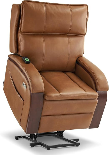 Power Lift Recliner Chair Sofa with Massage and Heat, Adjustable Headrest for Elderly