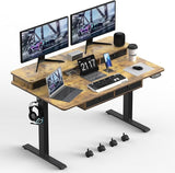 48 * 30 Inches Electric Standing Widened Desk Adjustable Height with 4 Drawers
