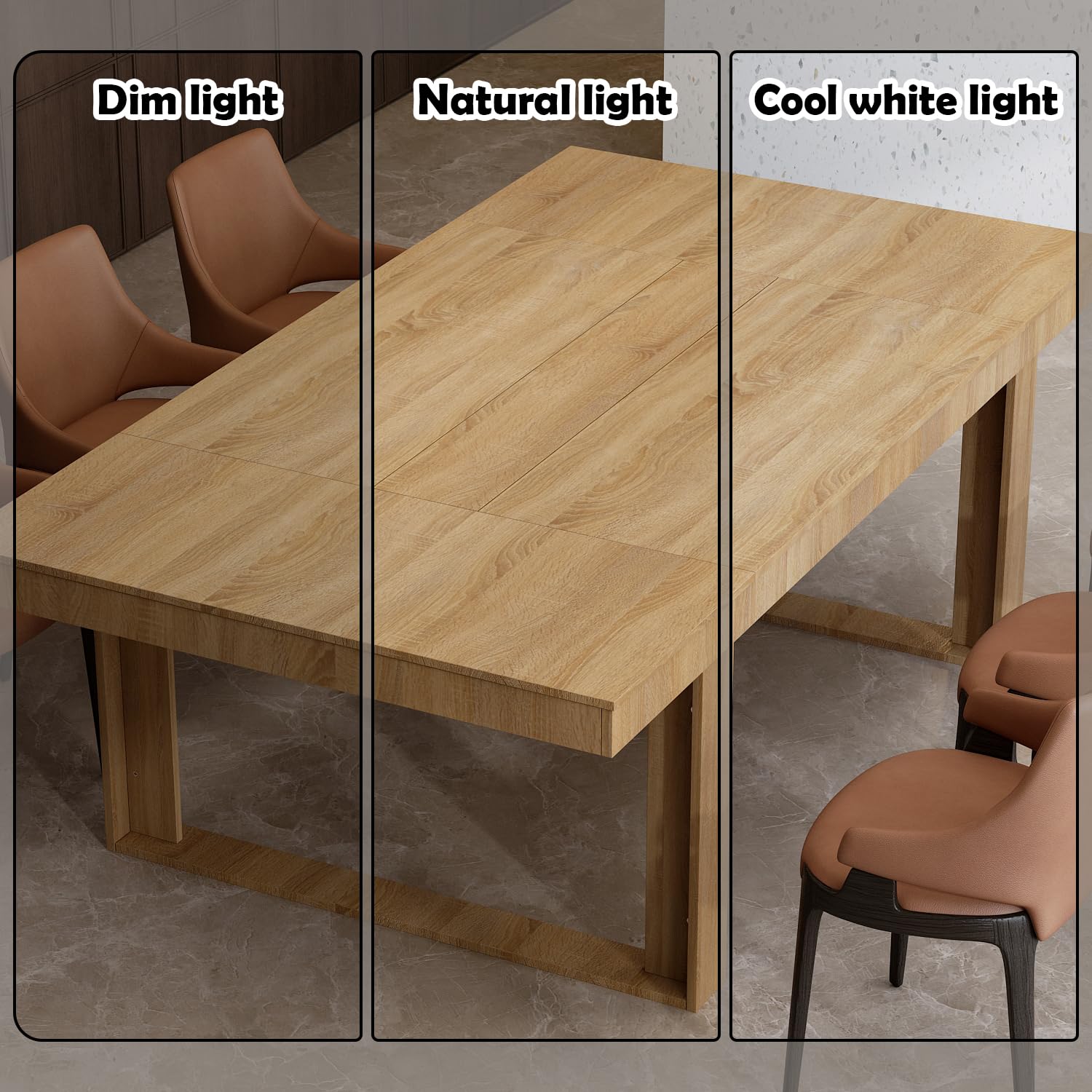 86.6" Modern Dining Table for 8-10 People