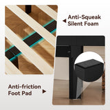 Solid Wood Queen Bed Frame with Headboard - Heavy Duty Platform Bed, No Box Spring Needed