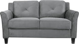 Solutions Harrington Loveseat, Dark Grey