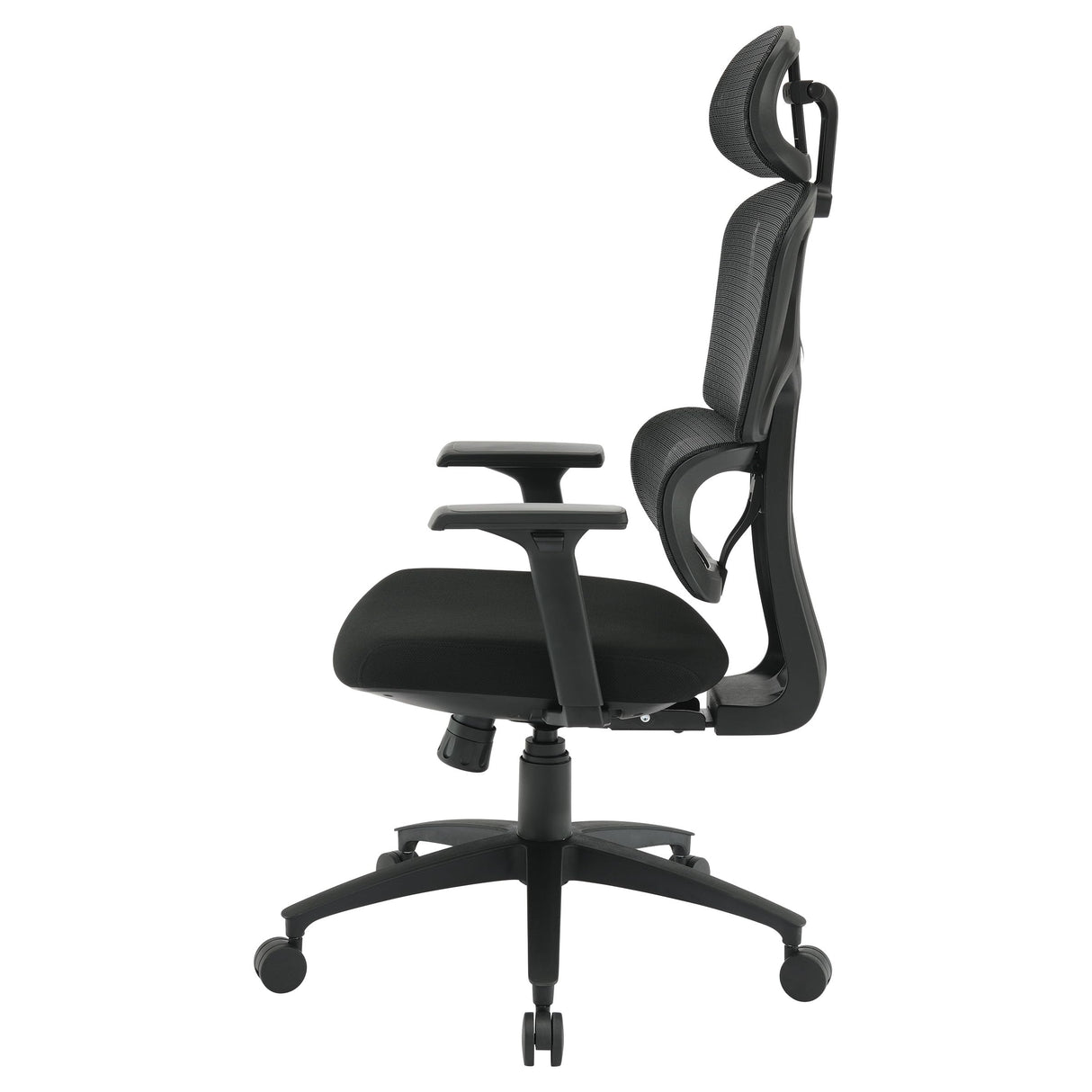 Executive Seating Mesh Back with Fabric Seat Manager's Office Chair, Adjustable Arms