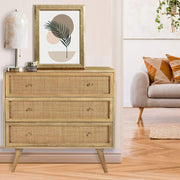 3-Drawer Mango Wood Chest for Living Room Furniture Sets