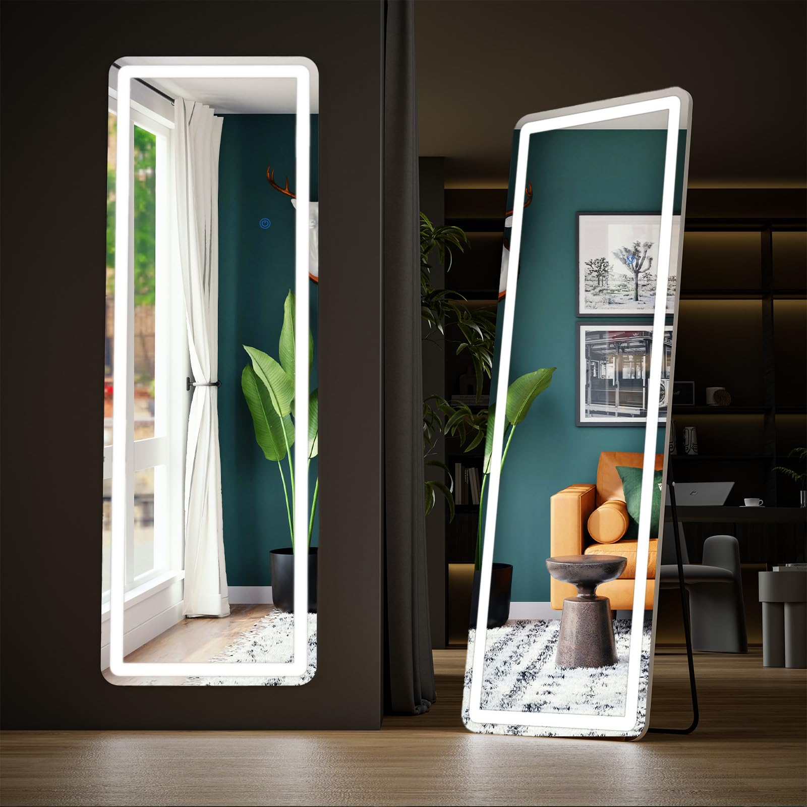 Full Length LED Mirror 64x21 with Adjustable Lighting