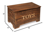 Solid Wood Toy Box in Caramel Brown – Safe, Customizable Storage for Kids' Toys