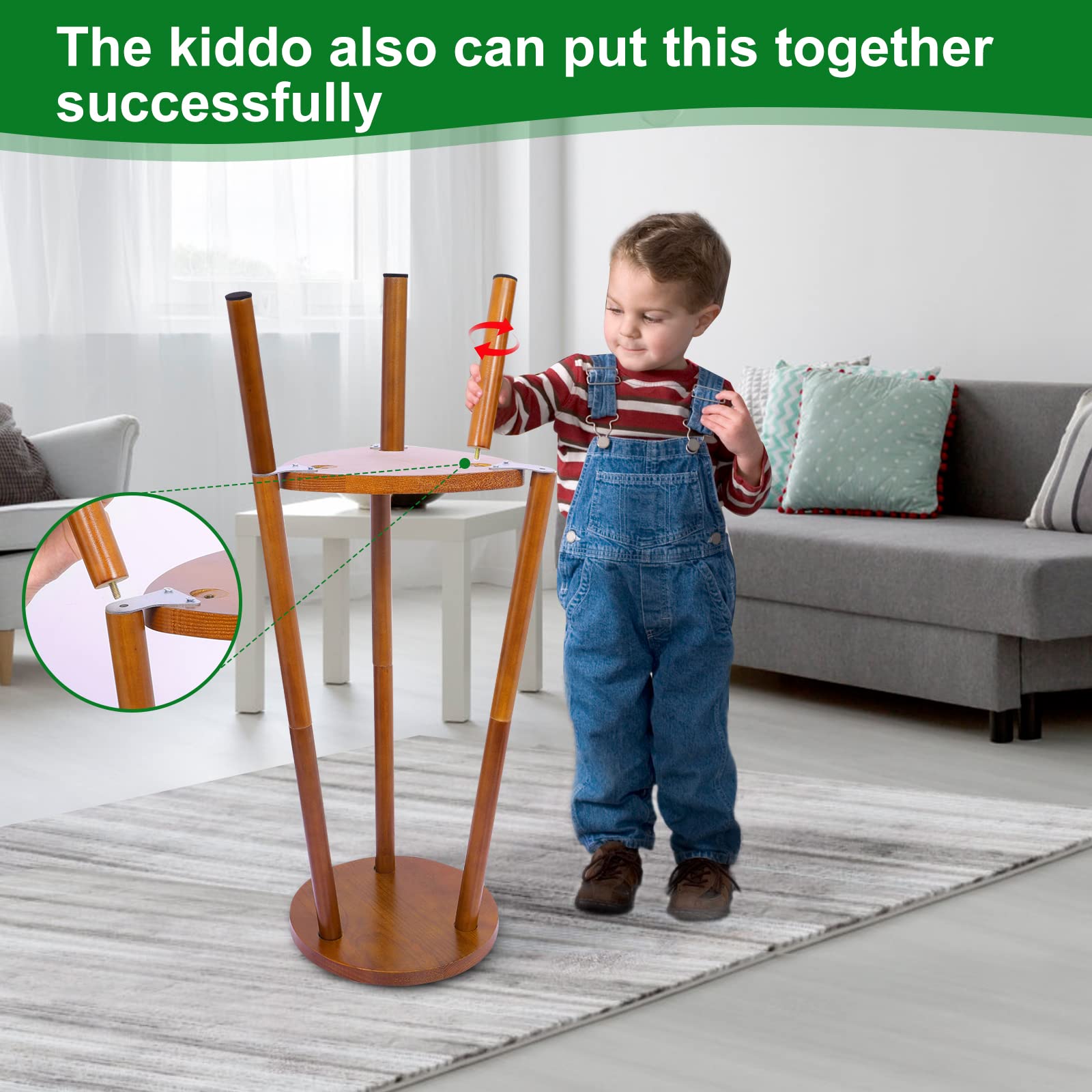 WoodHaven 2-Tier Convertible Wooden Plant Stand