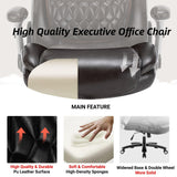 Big and Tall 400lbs Executive Office Chair, Luxury Pu Leather Home Desk Chair