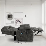 Infinite Position Power Lift Chair Lay Flat Recliner Dual Motor Sleeper Chair with Massage