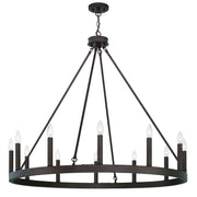 12 Lights Wagon Wheel Chandelier Lighting Farmhouse Candle Ceiling Light Fixtures