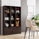 Bookshelf with Drawers, Modern Bookcase Storage Cabinet with 9 Cube