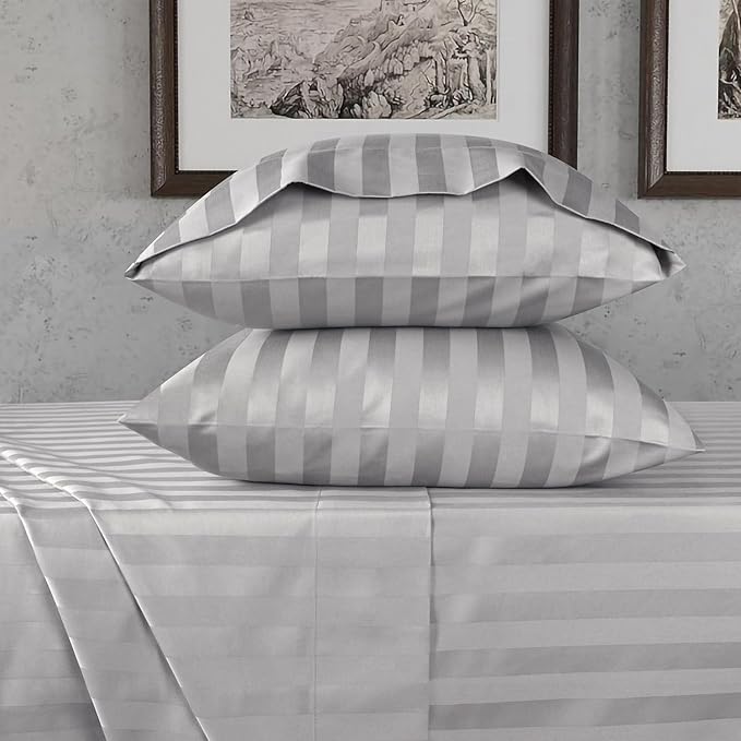 800 Thread Count Egyptian Cotton Sheets King Size, Long Staple Bed Sheets, 4 Pc Bed