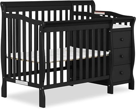 4-in-1 Mini Convertible Crib And Changer in Espresso, Greenguard Gold