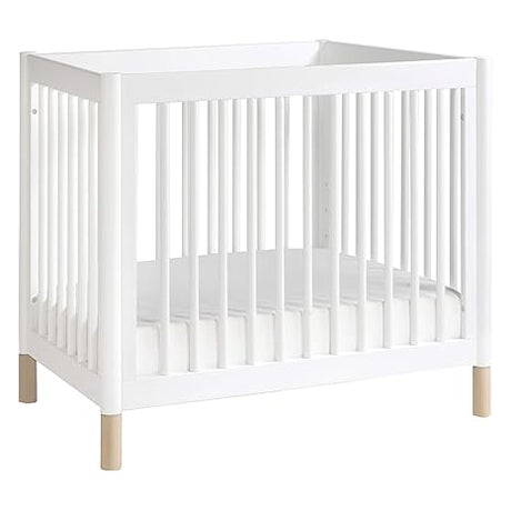 Gelato 4-in-1 Convertible Mini Crib in Washed Natural and White, Greenguard Gold