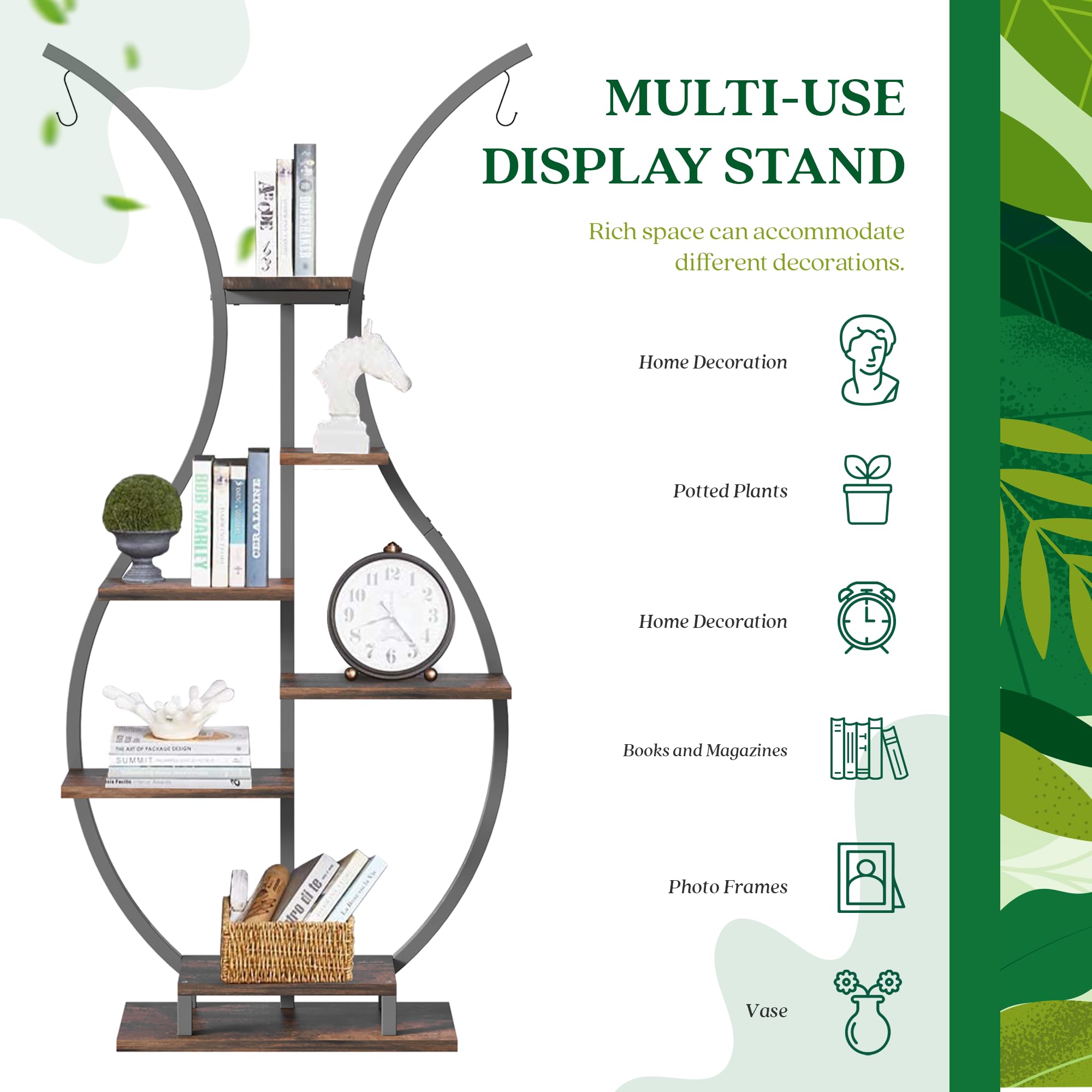 VerdeSpace 5-Tier Metal Plant Stand