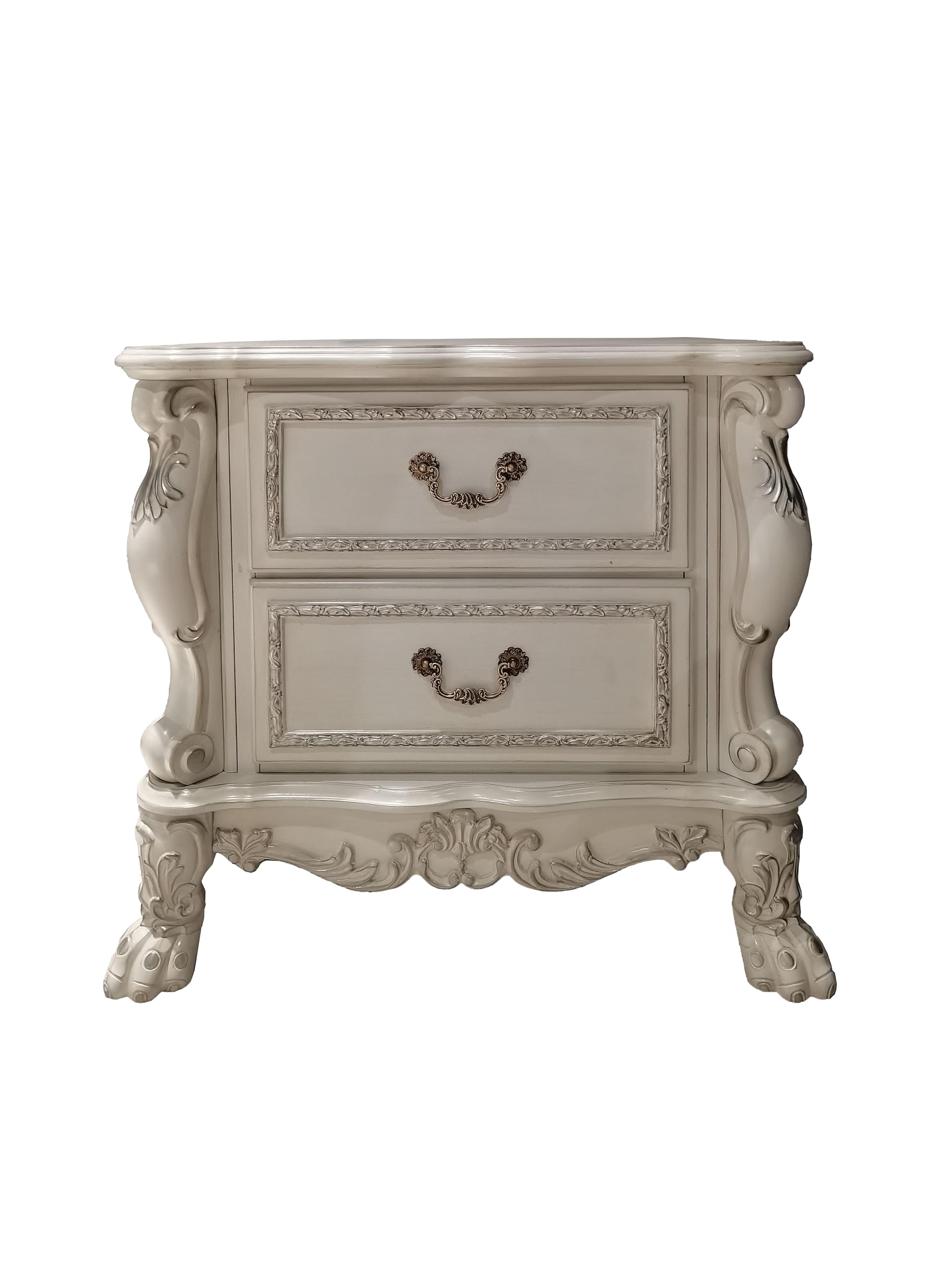 2-Drawer Rectangular Wood Nightstand