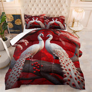 King size Comforter Set White Peacock Romance Comforter Set Comforter Sets Kids