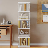 SBookshelves and Bookcases Floor Standing,5 Tiers Display Storage Shelves,Tall Bookcase Home Decor Furniture for Home Office, Living Room, Bed Room(15.8x11.8x61in)