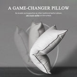 Goose Feather Down Pillow for Sleeping 2 Pack, King Size Organic Cotton Hotel-Style Bed