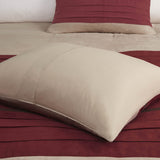 Palmer Comforter Set-Luxury Faux Suede Design, Striped Accent