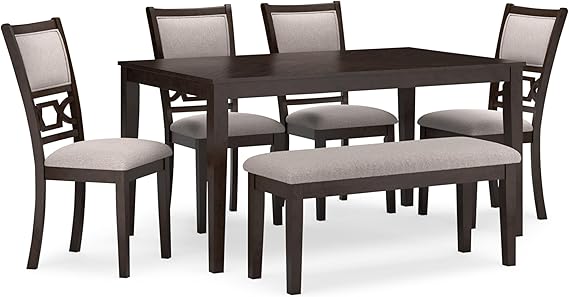 Wrenning 6-Piece Dining Set with Diamond Pattern