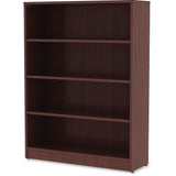 Lorell Mahogany Laminate Bookcase, 48" x 36" x 12"