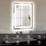 24x32 LED Bathroom Mirror - Anti-Fog Dimmable Backlit Vanity Mirror