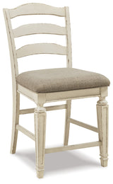 Realyn French Country 24.13" Counter Height Upholstered Barstool