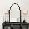 Black Arched Bathroom Mirror 36x22 - Metal Frame Wall Mirror